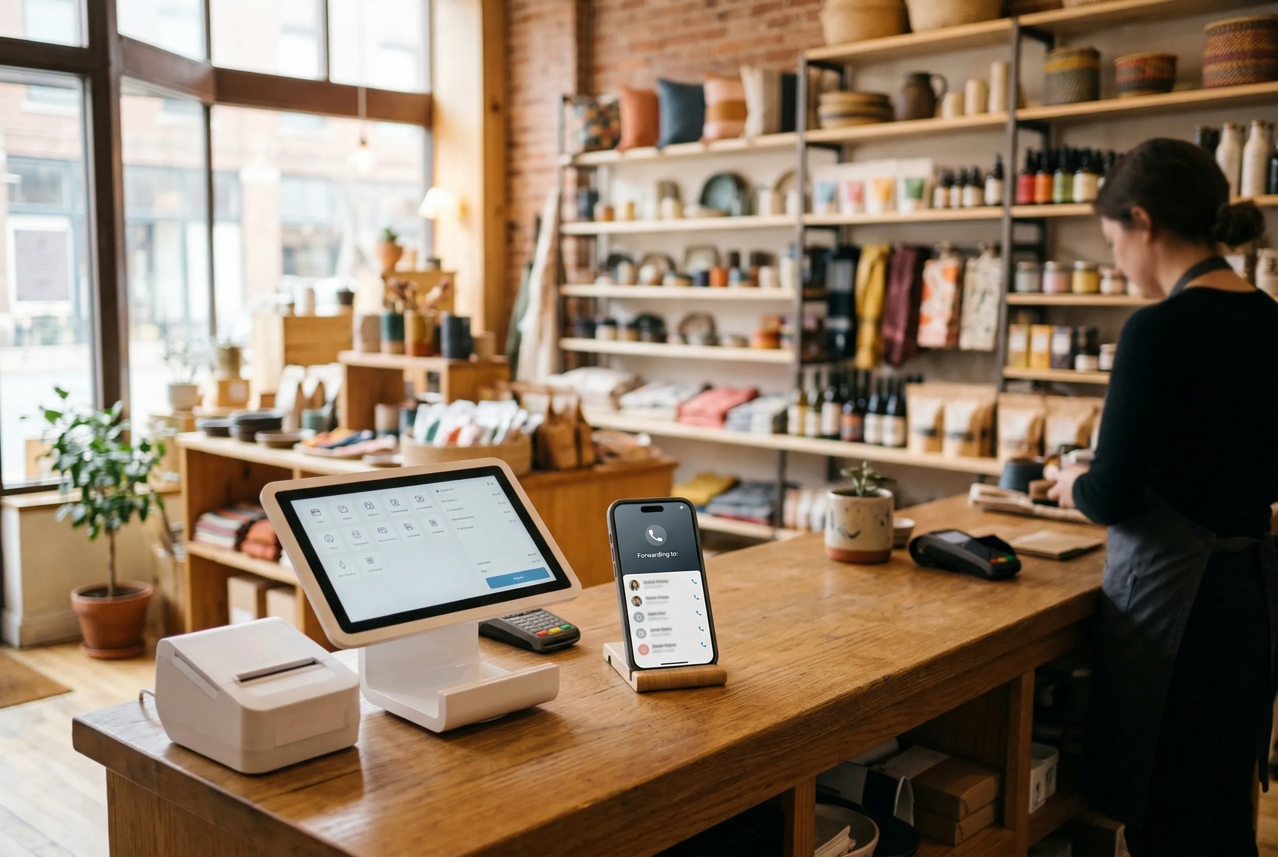 Voice Bot im Einzelhandel — Modernes Kassensystem mit Anrufweiterleitung
